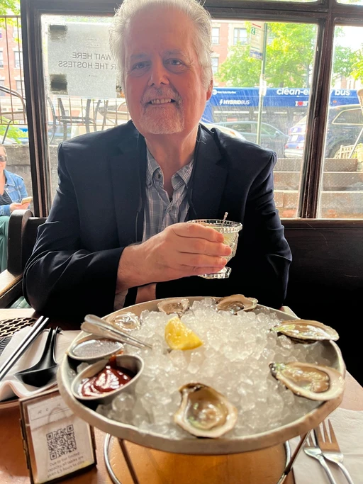 Cheers and good fortune to all of you out there tonight. Now some raw oysters chased by a dirty martini. Anyone  want to join??