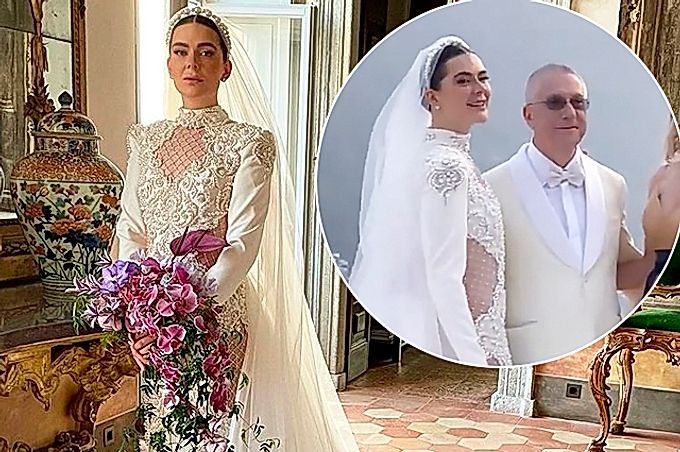 New photos from the wedding of ex-Ministry of Finance official Andrei Vavilov in Italy: a bride's dress weighing 30 kg and other details