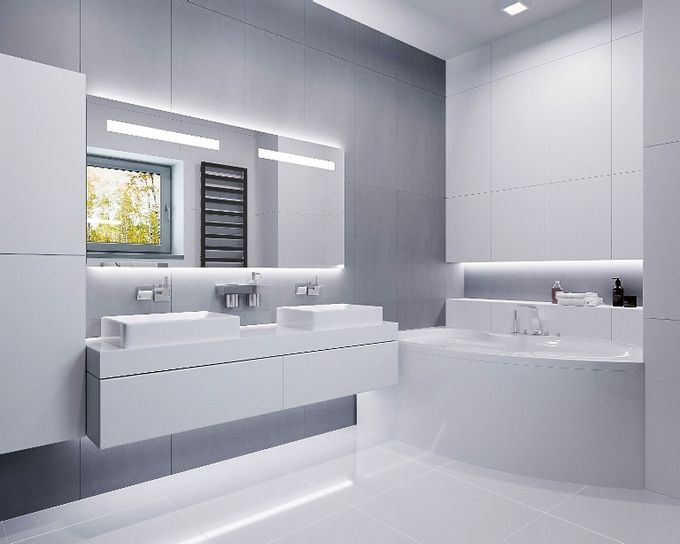 Bathroom in the style of minimalism