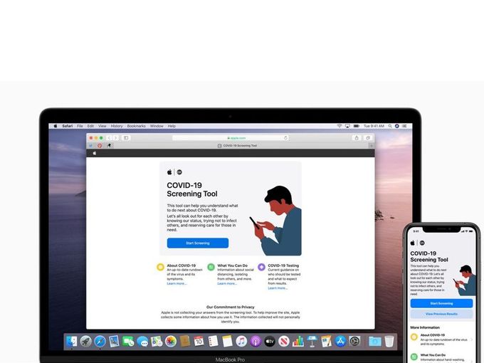 Η Apple εγκαινιάζει την εφαρμογή και τον ιστότοπο διαλογής COVID-19
