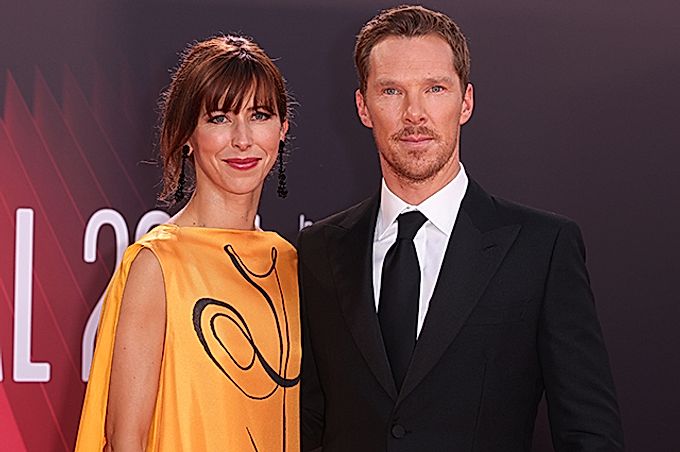 Rare Exit: Benedict Cumberbatch and his wife Sophie Hunter attended the premiere of the film 