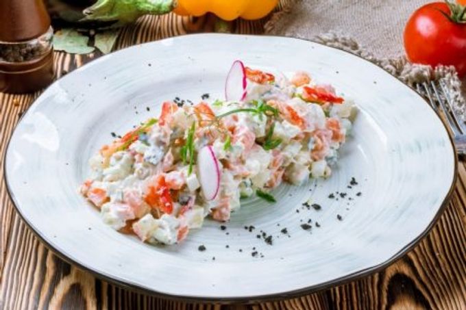 20 most delicious salads with crab meat