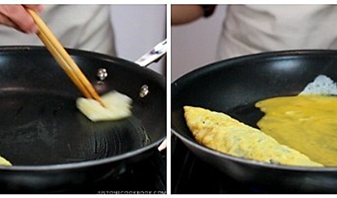 Tamagoyaki (japansk rullet omelett) 玉 子 焼 き