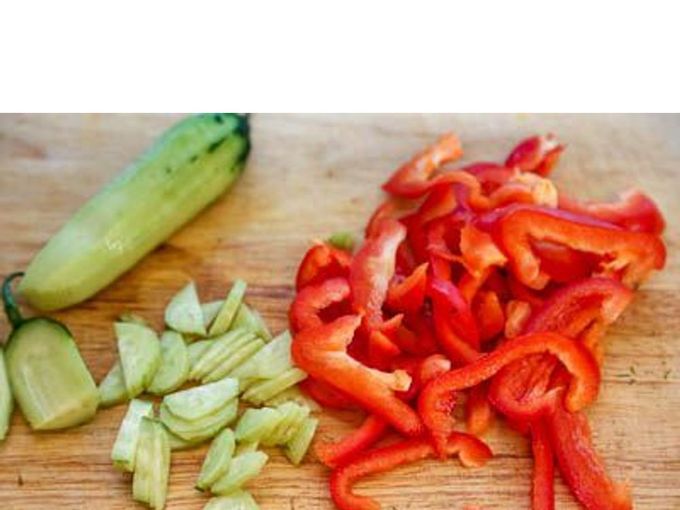 Salade met gerookte kip en kool, Stap 02