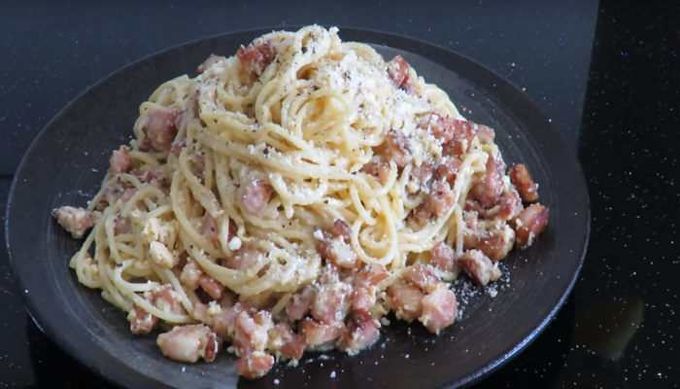 Carbonara-Sauce für Spaghetti