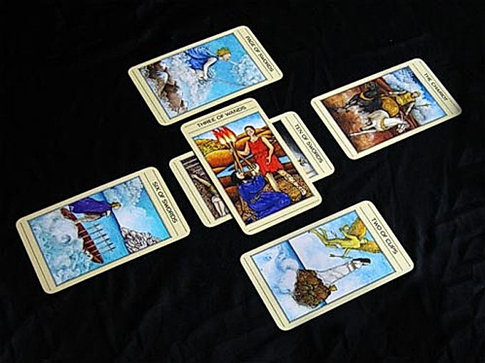 Simple divination by tarot cards