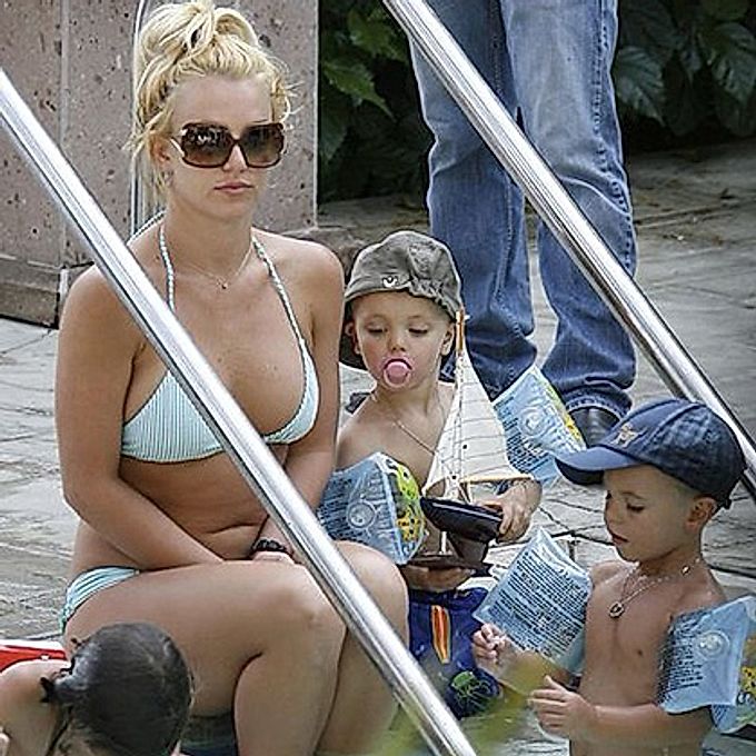 Britney Spears with sons
