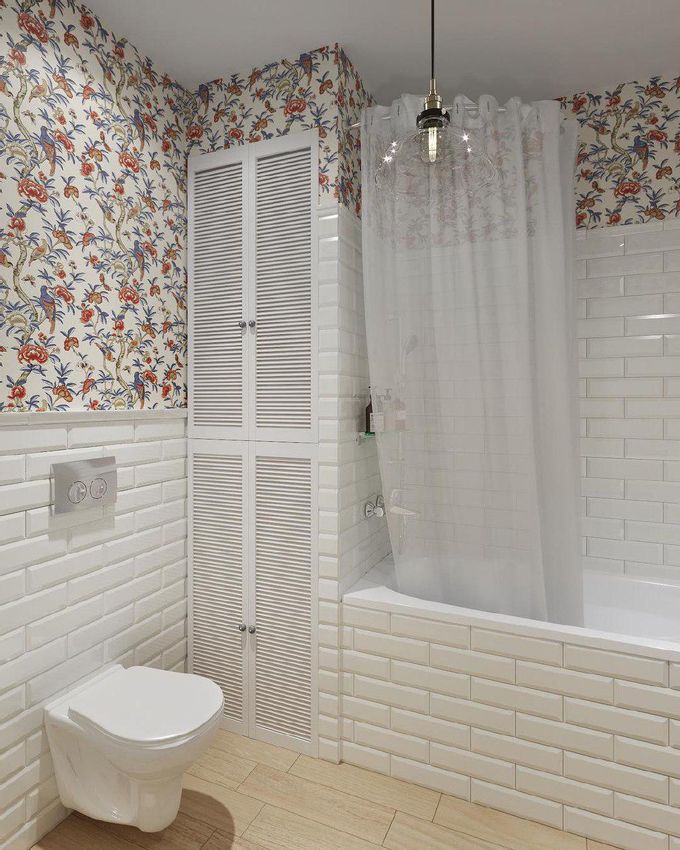 バスルームのアクセントの壁を飾る方法 14のスタイリッシュなアイデア