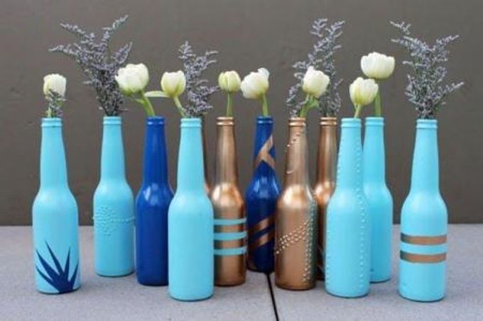 Hiasan botol DIY: 10 idea cantik (foto)