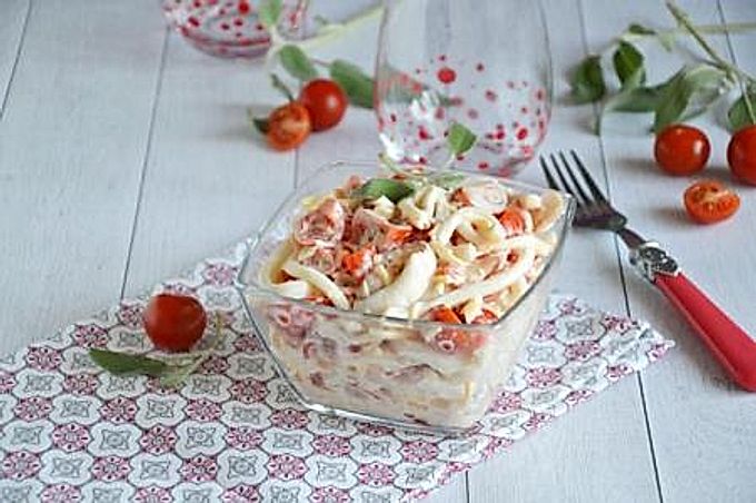 10 pinakamahusay na mga recipe para sa Red Sea salad na may crab sticks