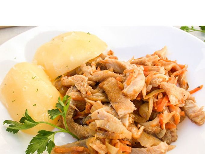 Fried tripe with vegetables