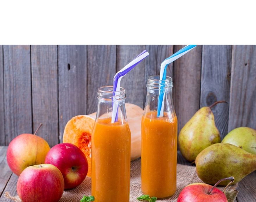 Pumpkin, apple and pear smoothie