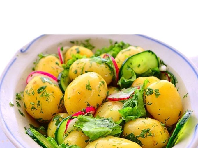 Recept na vaření bramborového a zeleninového salátu