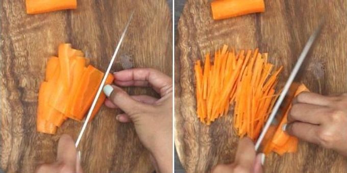 sliced ​​carrots
