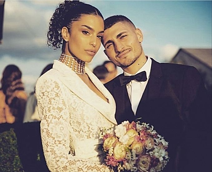 Marco Verratti und Jessica Aidi. Hochzeit