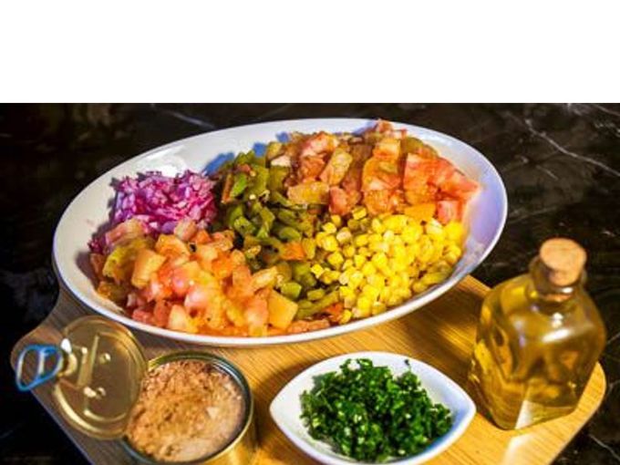 Tonfisk sallad med bakade grönsaker, steg 06