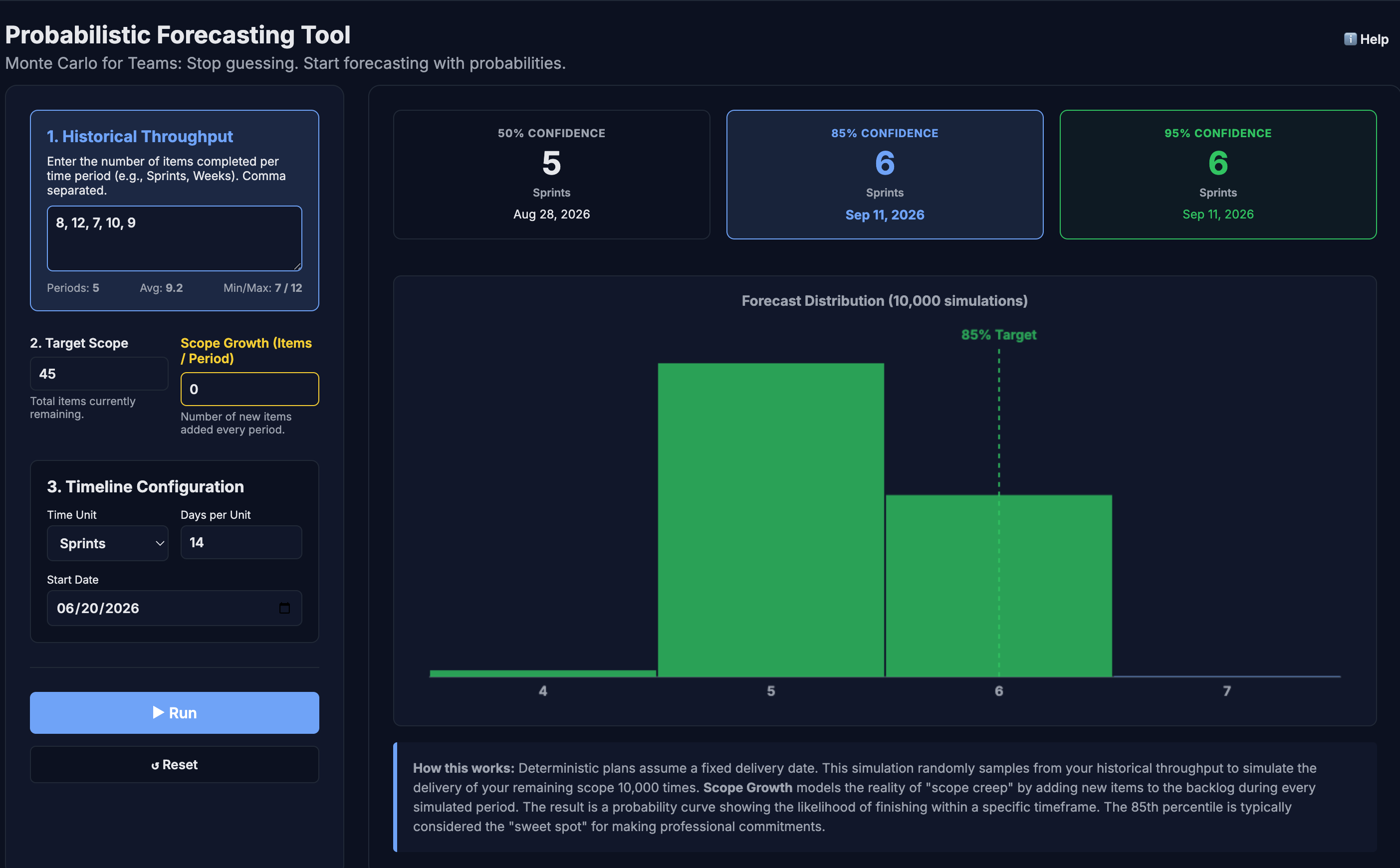 Probabilistic Forecasting Screenshot