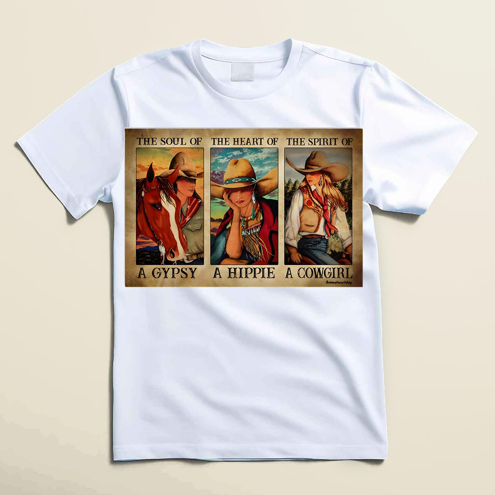 GY Cowgirl – The Soul Of A Gypsy Horizontal Poster T-Shirt Hoodie Sweatshirt