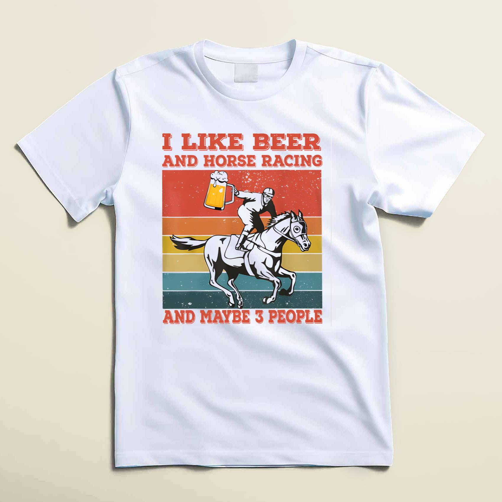 GY Horse – I Like Beer And Horse Racing Classic T-Shirt T-Shirt Hoodie Sweatshirt