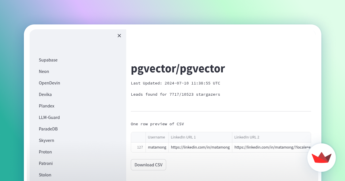 pgvector · Streamlit