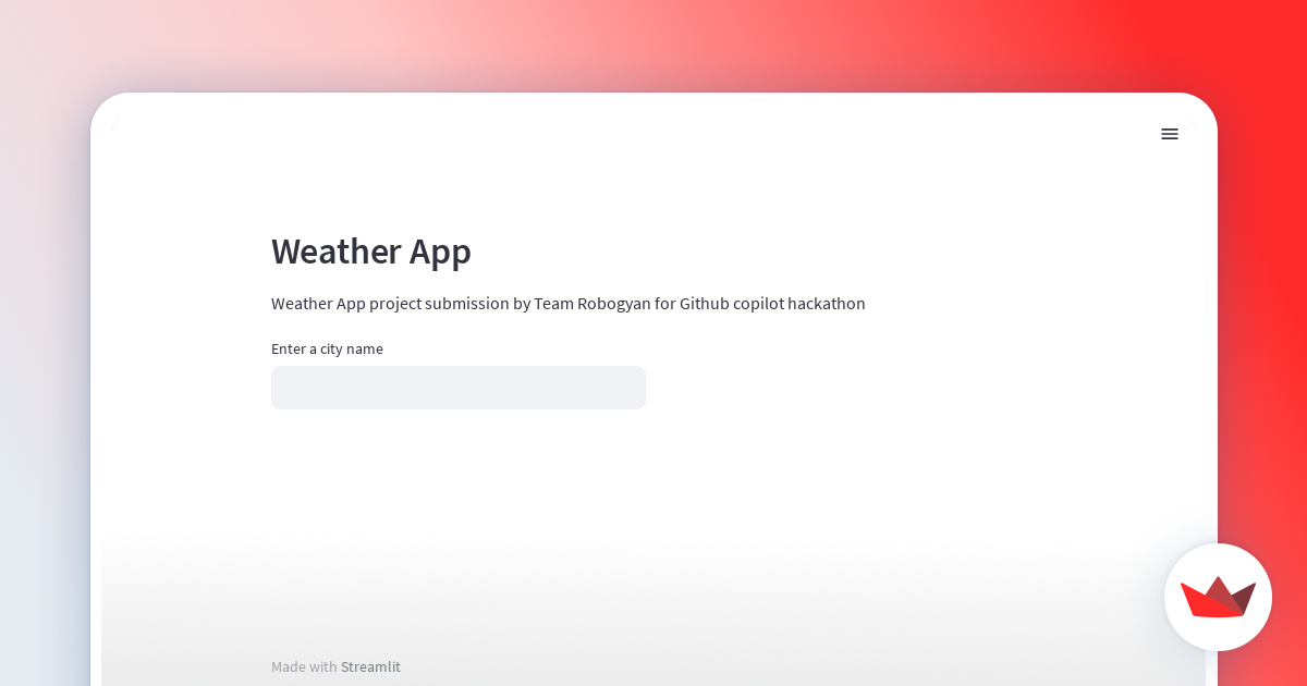 weather_webApp · Streamlit