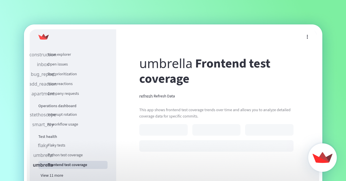 Frontend test coverage