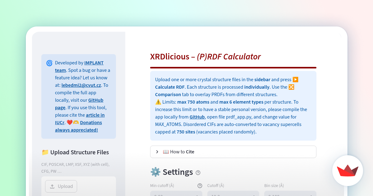 App To Open Rdf File XRDlicious – (P)RDF Calculator