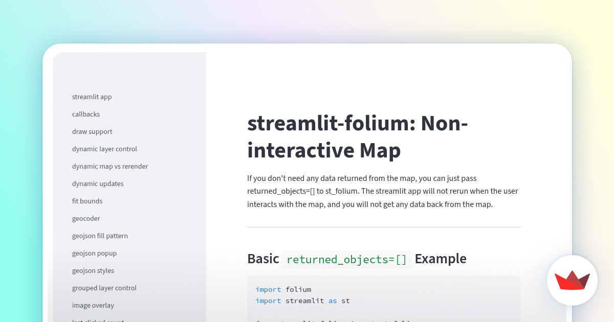 streamlit-folium documentation: Static Map