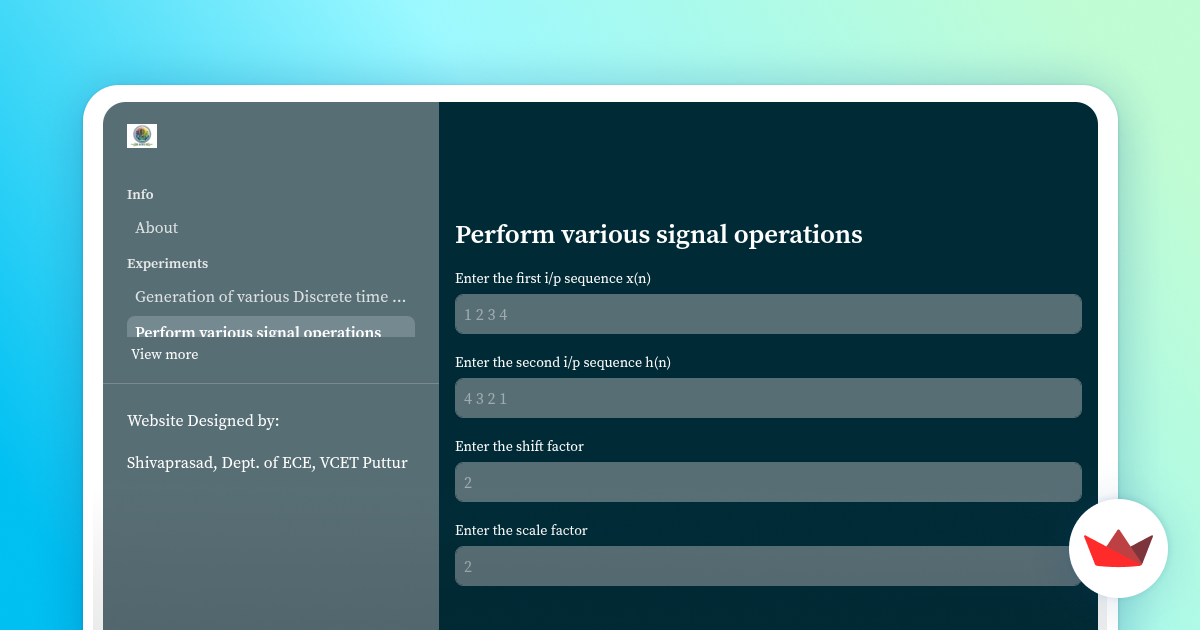 Perform various signal operations