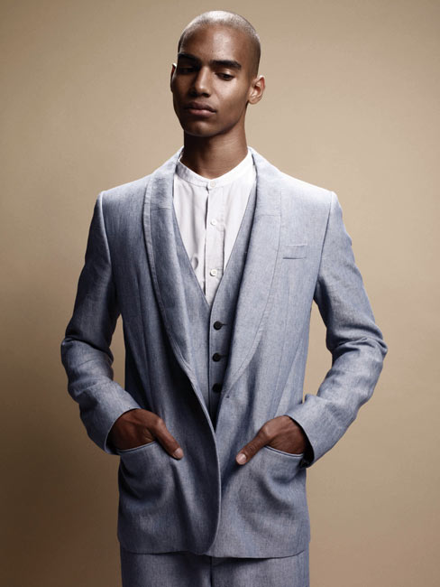 carl-wears-denim-effect-linen-jacket-and-one-piece-shirt | PORT Magazine