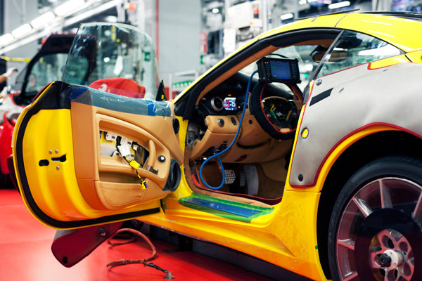  Ferrari California in the final testing at the end of the V8 Assembly Line