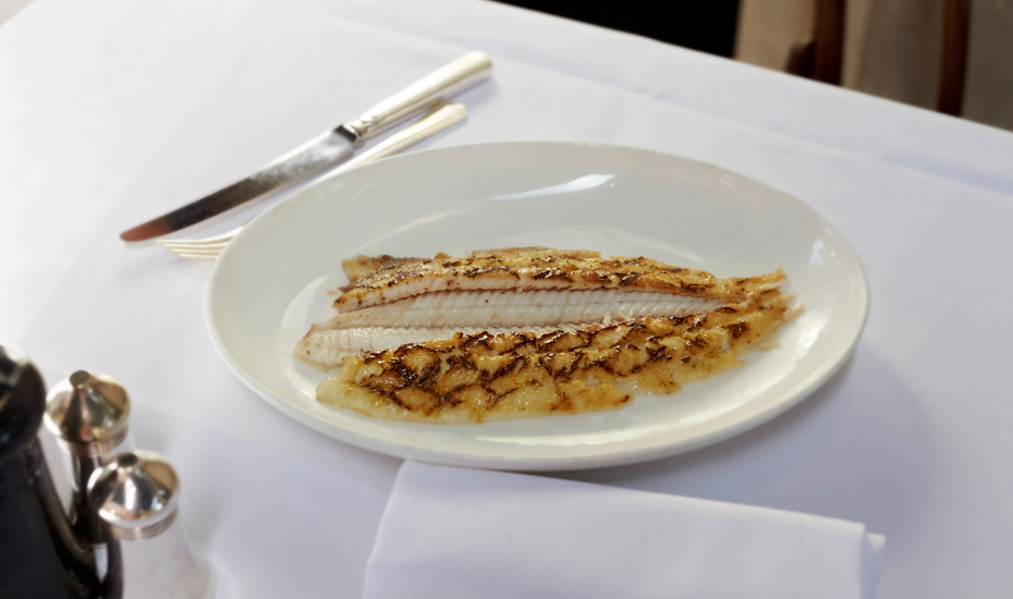 Dover sole: reposition the fish meat and serve