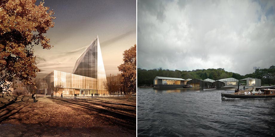 Right: National Library of the Czech Republic Left: Windermere Steamboat Museum