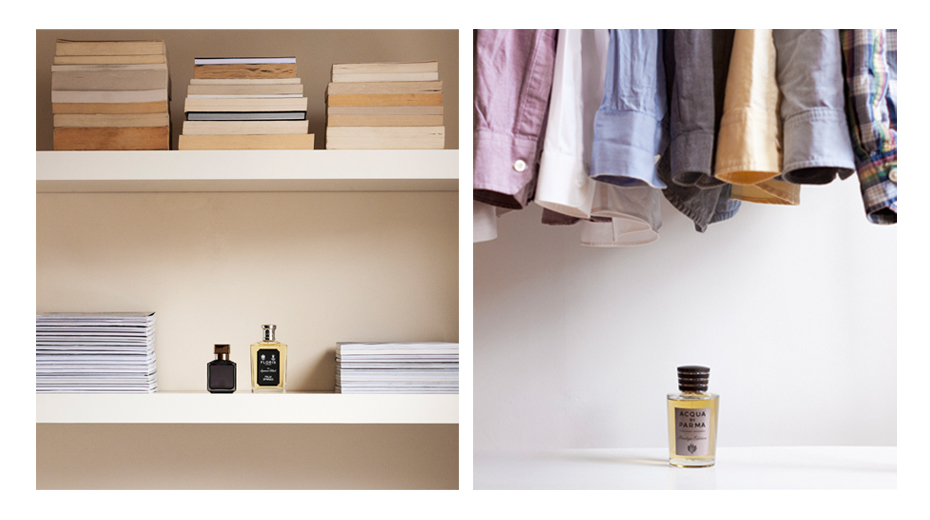 Left: Maison Francis Kurkdijan and Floris. Right: Acqua di Parma