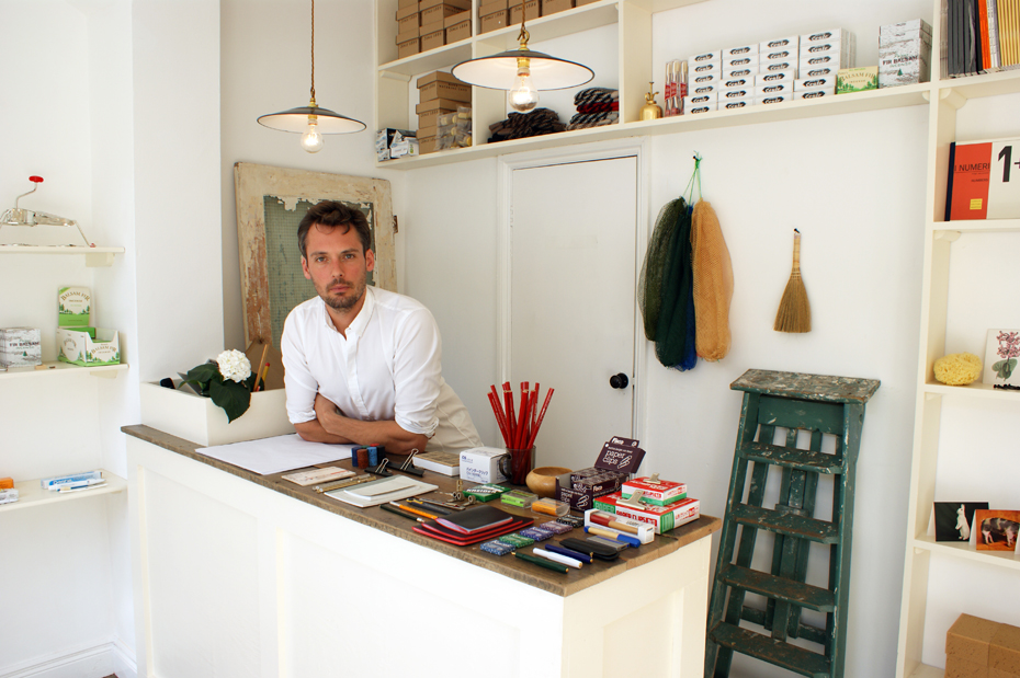 Tom Budding, owner of Hackney based general design ware store J.Glinert Tom Budding, owner of Hackney based general design ware store J.Glinert