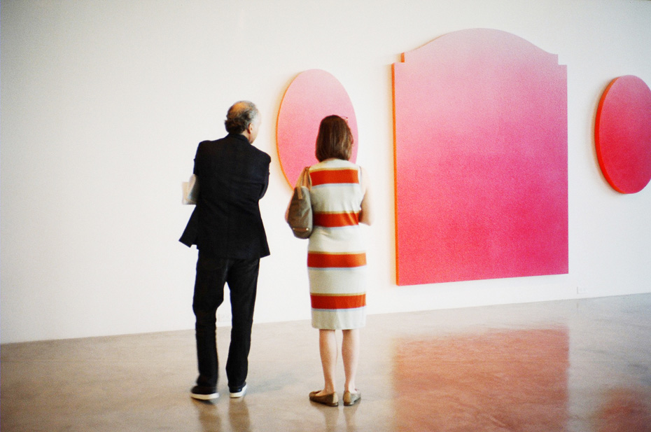 woman and man looking at art piece, People looking at art, Art Basel Miami 2012 Barbara Anastacio