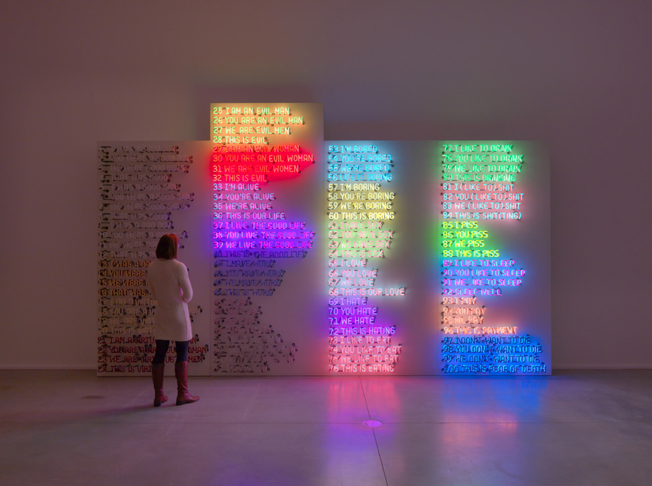 Hauser-&-Wirth-London,-Savile-Row,-Bruce-Nauman-Mindfuck,-Good-Boy,-Bad-Boy,-1986-87,-Installation-View