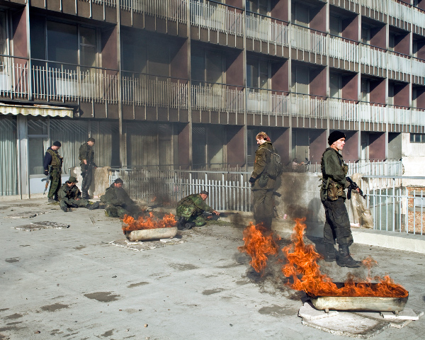 Volscian-Soldiers-at-the-Hotel-Jugoslavia,-Belgrade,-Serbia.-Kalpesh-Lathigra