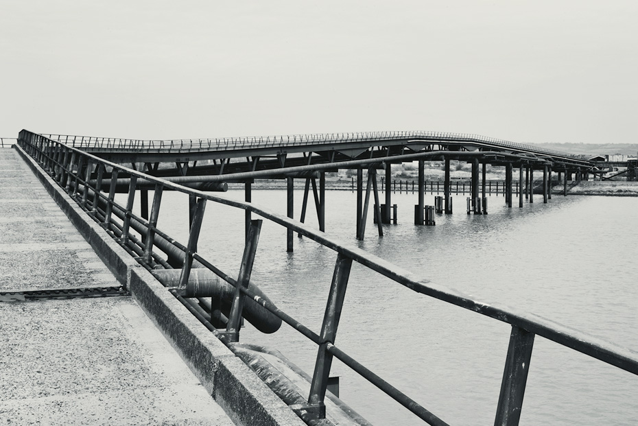 Occidental Oil Refinery Jetty , Theo Simpson. Lesser Known Architecture, 2013. Courtesy of the artist and Design Museum