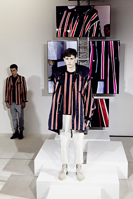 Striped jacket Sacai SS14 menswear Port Magazine