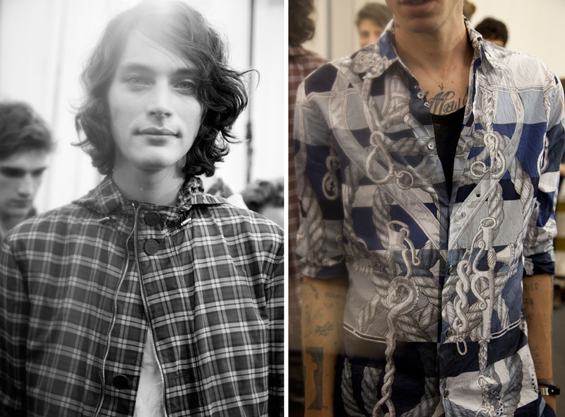 hermes plaid and print shirts