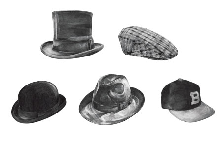 hats illustration, kate copeland