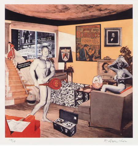 Richard-Hamilton, Just what was it that made yesterday’s homes so different, so appealing, 1991,© The Estate of Richard Hamilton, Courtesy Alan Cristea Gallery