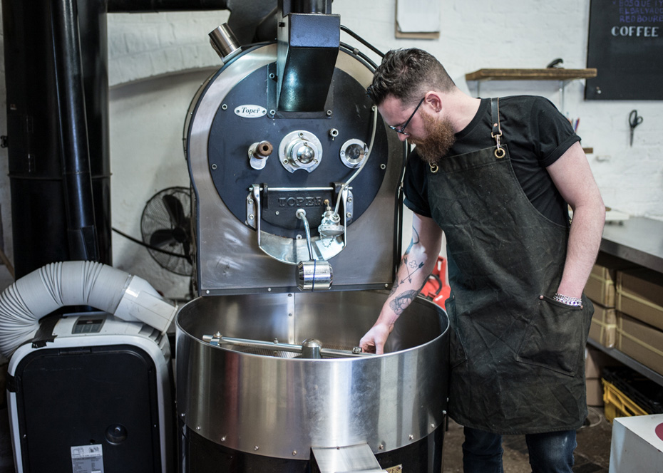 Man standing at roaster