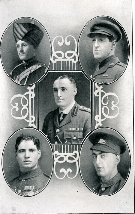 Five Victoria Cross Recipients © Jewish Military Museum