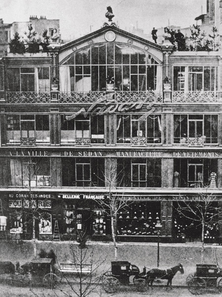 Nadar's photographic studio at 35, Boulevard des Capucines, complete with his signature attached to the façade. The studio opened in September 1861; 13 years later it became the venue for the first Impressionist exhibition