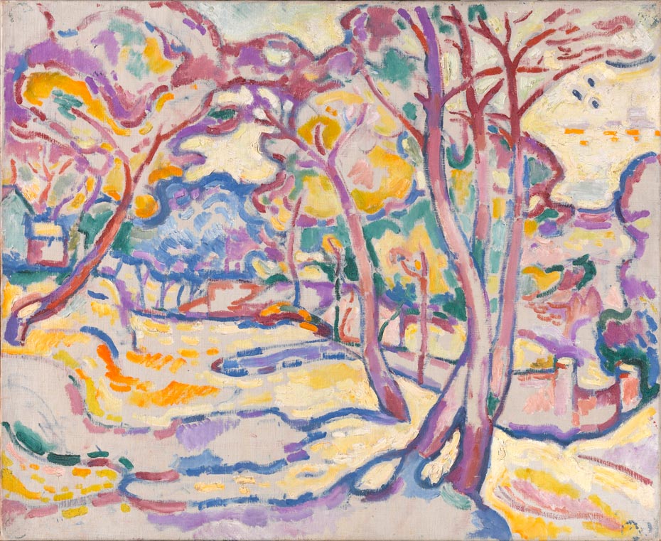 Landscape in L'Estaque (Paysage de l’Estaque), 1906–1907 Oil on canvas 50 x 61 cm Centre Pompidou, Musée national d'art moderne, Paris. Gift, 1986 Georges Braque © VEGAP, Bilbao, 2014 Photo © Philippe Migeat - Centre Pompidou, MNAM-CCI/Dist. RMN-GP