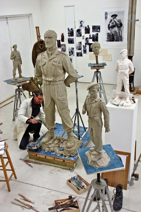 Bronze Lord Lovat statue by Ian Rank-Broadley