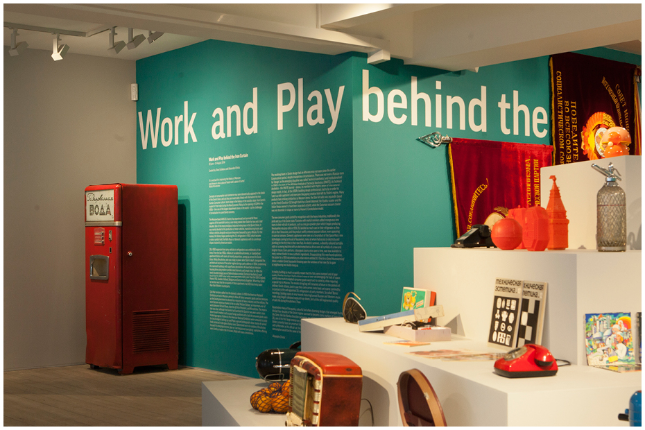 Installation Image. Work and Play Behind the Iron Curtain, GRAD, until 24 August 2014. Photo Sophia Schorr-Kon. Courtesy GRAD, Moscow Design Museum and AMO-ZIL  