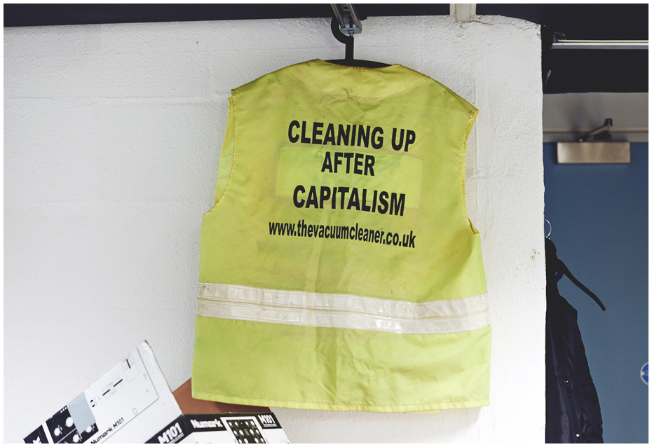 Cleaning-Up After Capitalism Tabard. Photography Liz Seabrook